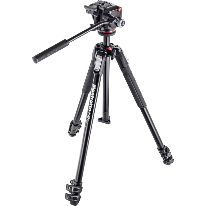 Manfrotto 190X 3 Segmente Aluminium Stativ mit 2-Wege Neiger Alu 3 Segm Kit mit 2-Way Head, Alu 3 Se