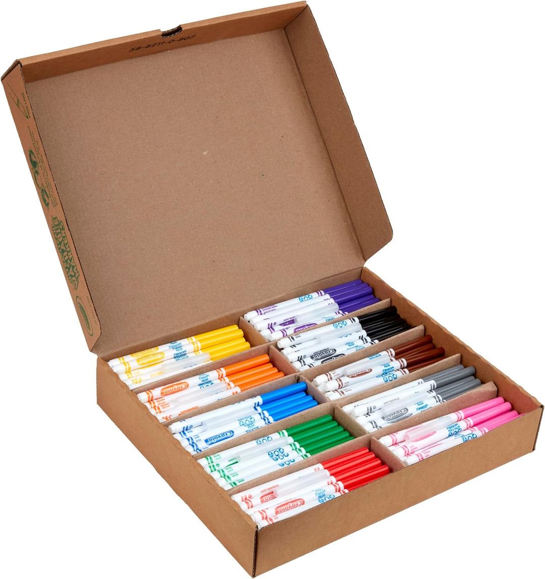 Crayola 200ct Classpack Washable Fine Markers 10 colors by Crayola