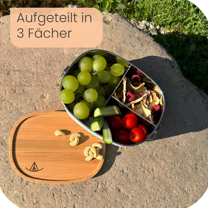 Ringwald Edelstahl Rosa Brotdose Kindergarten Schule gross 1400ml Lunchbox Brotdose Vesperdose Fäche