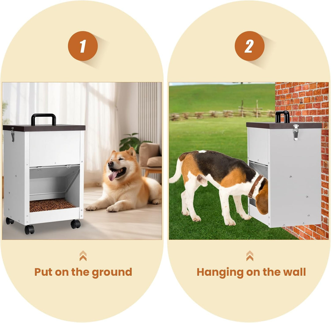 Automatischer Hundefütterer, 30lb Grosse Rasse Schwerkraft Auto Dog Food Dispenser Für Outdoor Gross