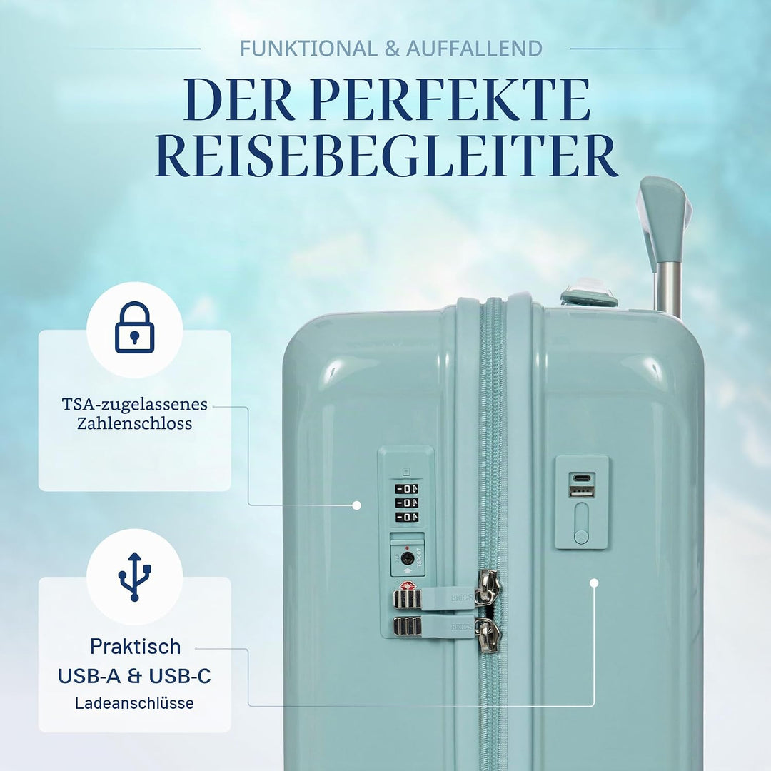 BRIC'S Positano Trolley 55 cm Light Blue 21 Inch Light Blue, 21 Inch Light Blue