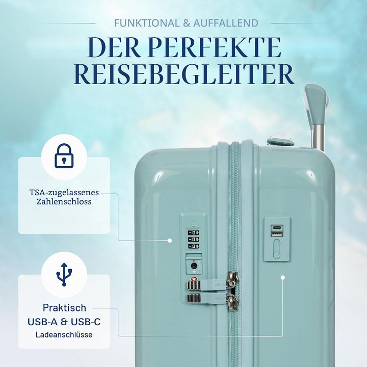 BRIC'S Positano Trolley 55 cm Light Blue 21 Inch Light Blue, 21 Inch Light Blue