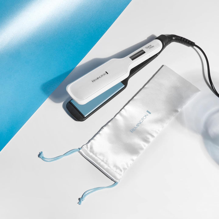 Remington Glätteisen breit Shine Therapy (hochwertige Keramikbeschichtung angereichert mit Mikrowirk