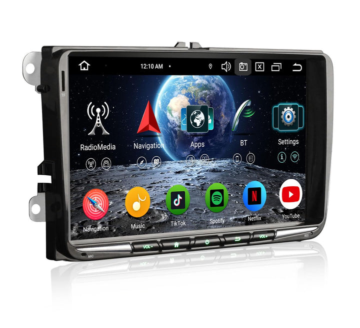 Erisin Android 16 4GB+64GB 8-Kern 9" Autoradio GPS Navi für VW Passat B6 Golf V VI Touran Skoda Seat