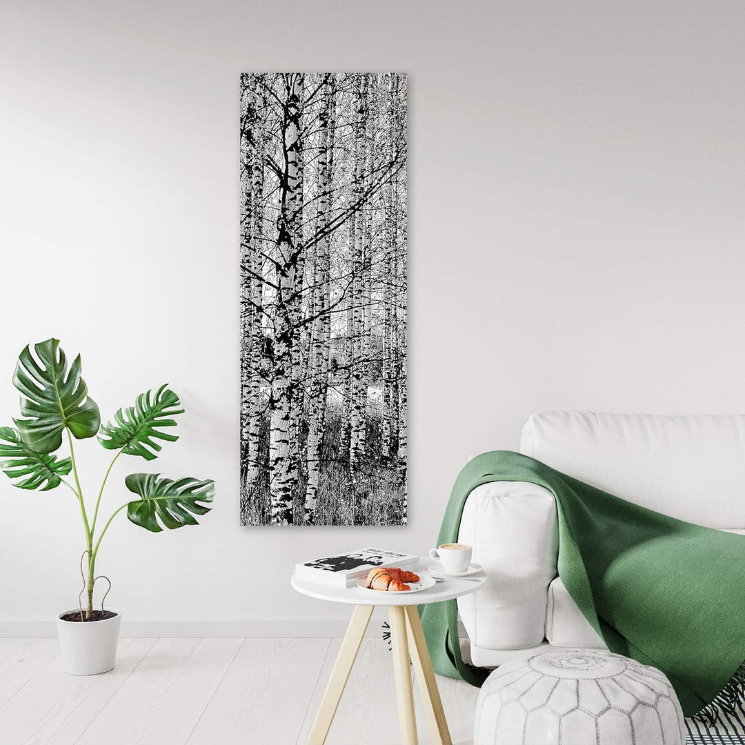 Feeby Leinwand Bilder - Natur - Wald - 50x150 cm- Deko Wohnzimmer - Wandbilder Schlafzimmer - Deko A