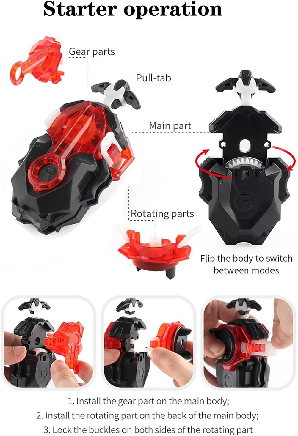 12Pcs Gyros Turbo Kreisel Set, Spielzeug Geschenk + Launcher Mit Box Set,Hong Rend-12, Rend-12