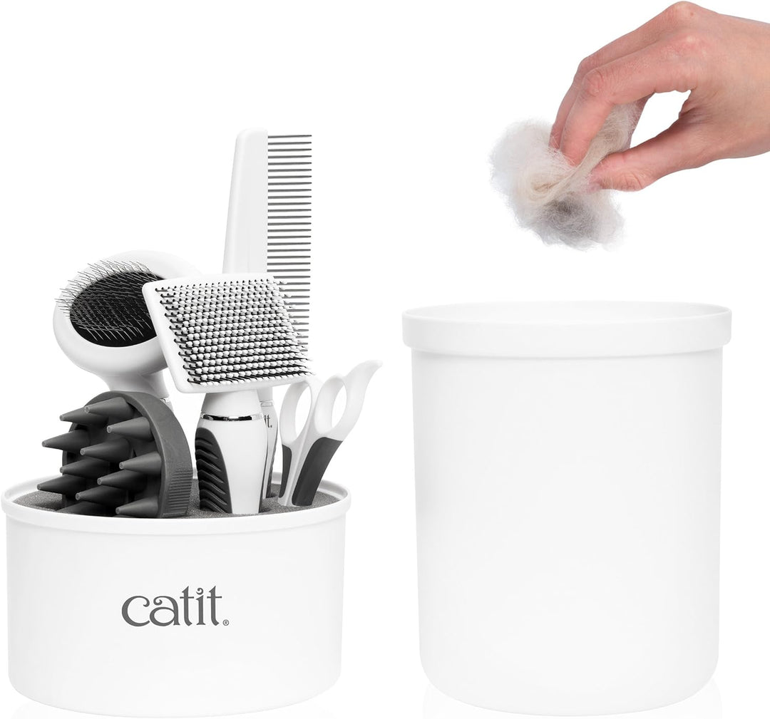 Catit Bürsten-Set für kurzhaarige Katzen, Bürsten für Kurzhaarkatzen Kurze Haare, Kurze Haare