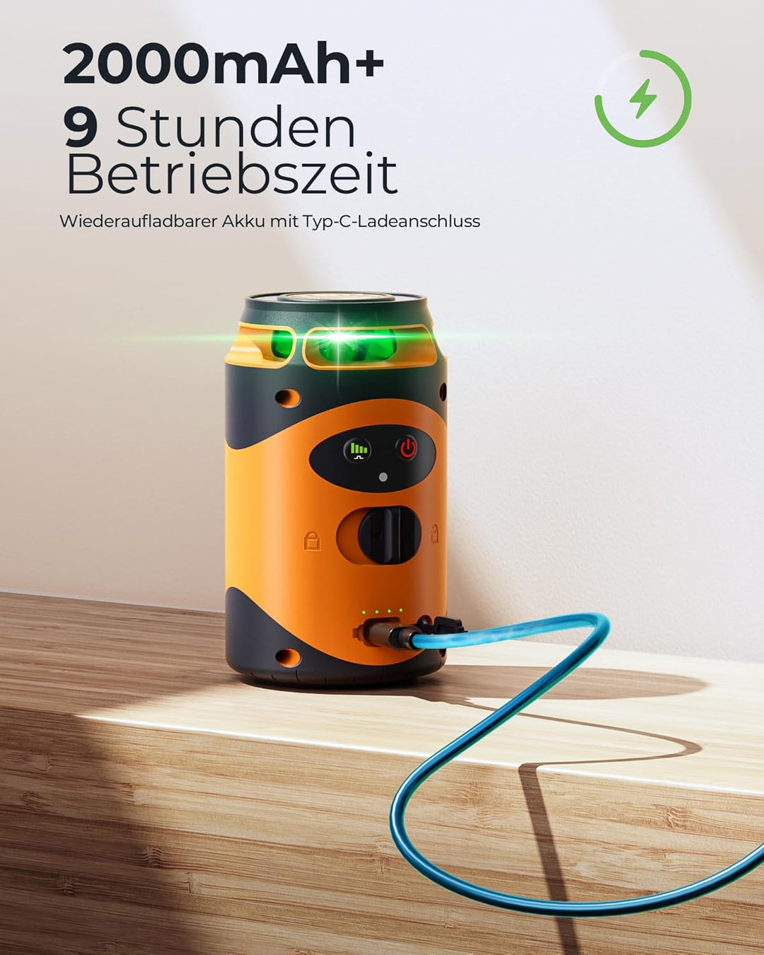 Kreuzlinienlaser mit Stativ, CIGMAN Kreuzlinienlaser Selbstnivellierend, Grüne Nivelliergerät Laser-
