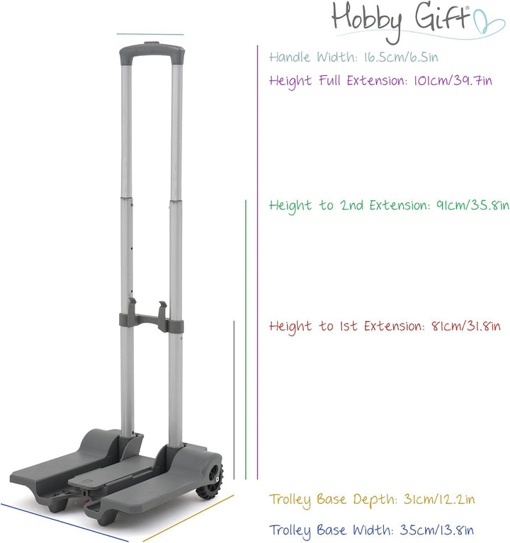 Hobby Gift MRSTLBLK Nähmaschinen-Aufbewahrungs-Trolley-Tasche, Stoff, Schwarz, 35 x 61 x 45cm 35 x 6