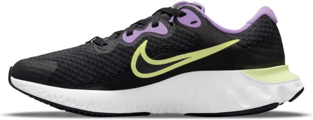 Nike Unisex Kinder Renew Run 2 (Gs) Laufschuh 36.5 EU Black Lt Lemon Twist Lilac White, 36.5 EU Blac