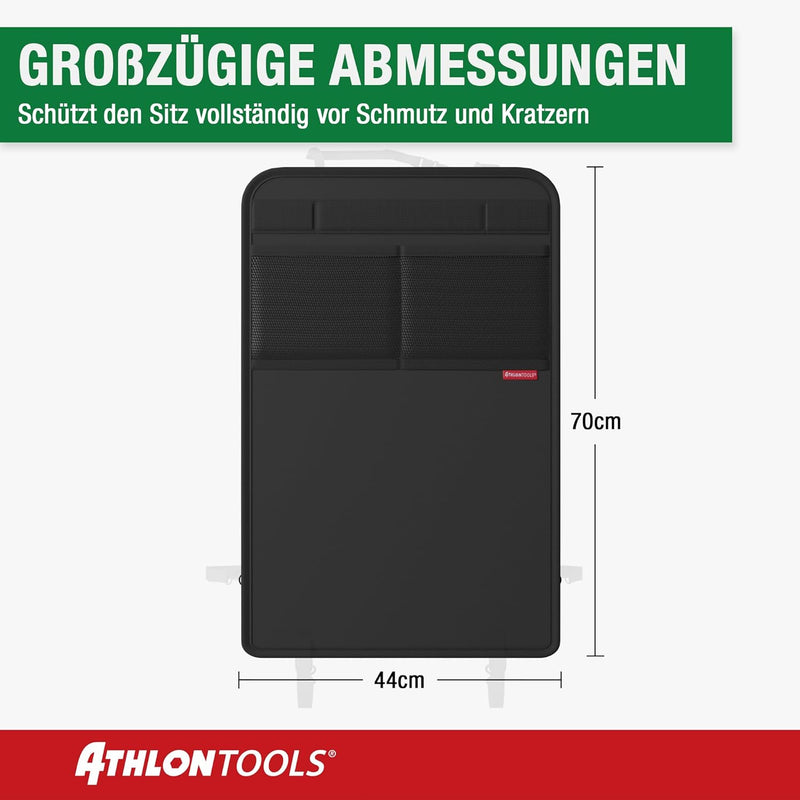 ATHLON TOOLS Rückenlehnen-Schutzmatte beschichtet, Rückenlehnenschutz Auto Kick-Matte, verstärkt - m