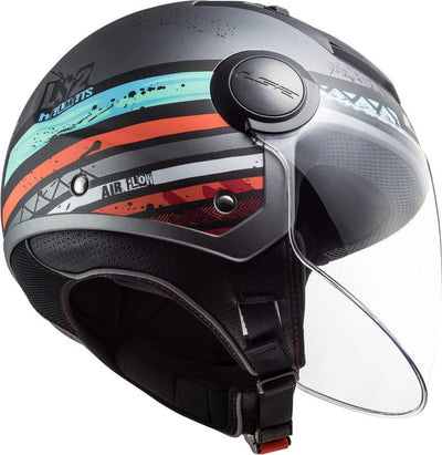 LS2, Casque jethelm Airflow ronnie matt blaugrau, S S Silber Matt, S Silber Matt