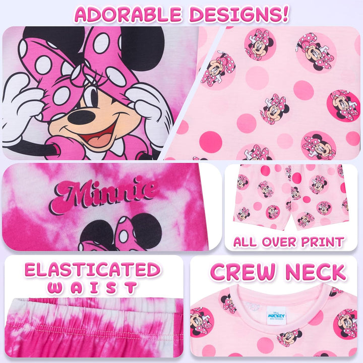 Get Trend Schlafanzug Mädchen Kurz Pyjama Kinder 2er Set Schlafanzug Teenager Kurzarm Sommer Loungew