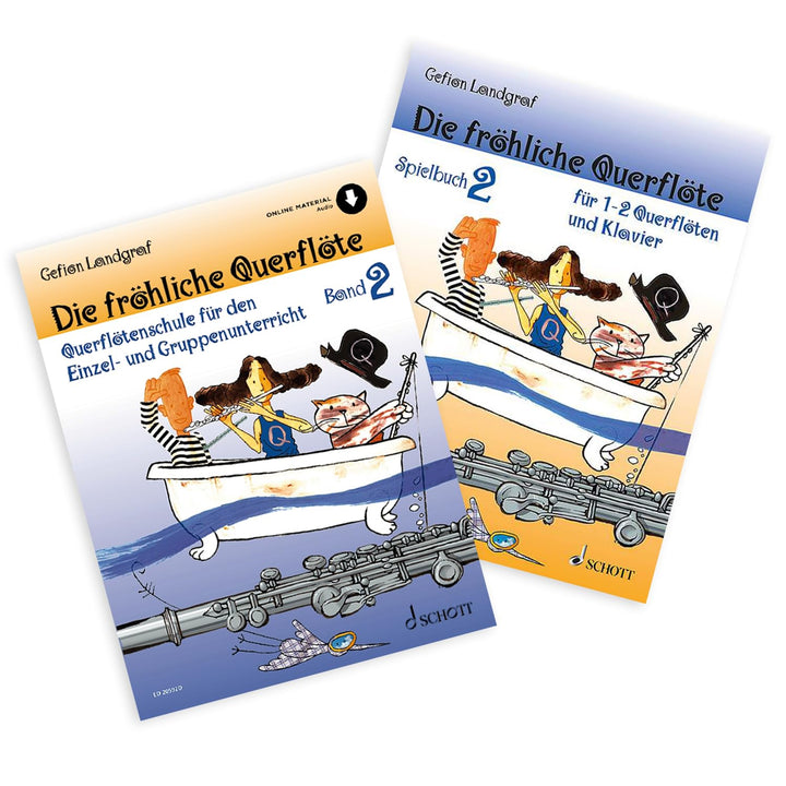 Die fröhliche Querflöte 2 + Spielbuch: (Starterset) mit Online Audio - Band 2 von Gefion Landgraf (I
