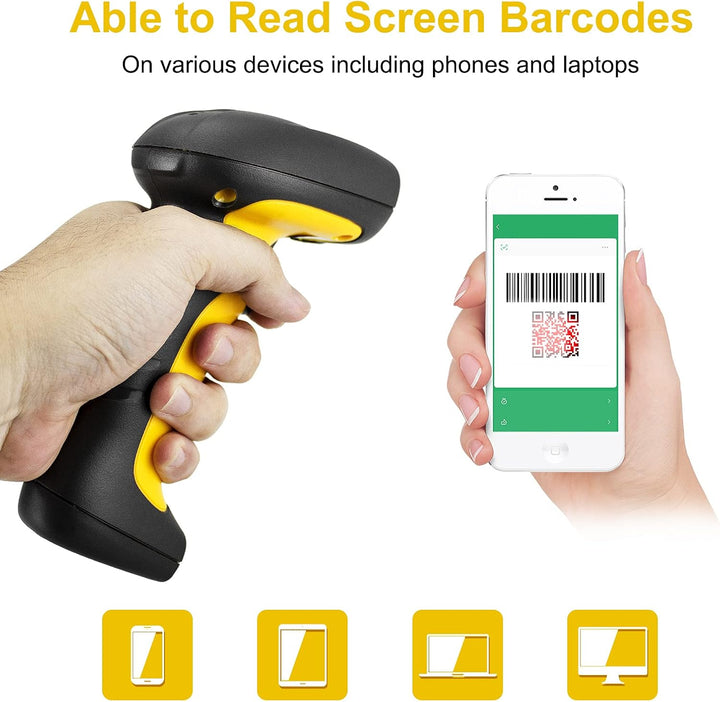 NetumScan Wireless 2D-Barcode-Scanner, wasserdichter und antimikrobieller Barcode-Leser (QR PDF17 Da