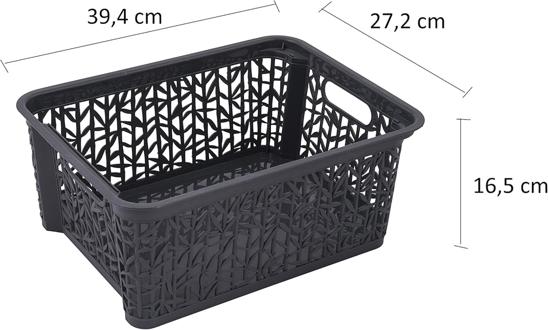 BranQ - Home essential Universeller, multifunktionaler, erstellbarer Aufbewahrungskorb in Bamboo Des