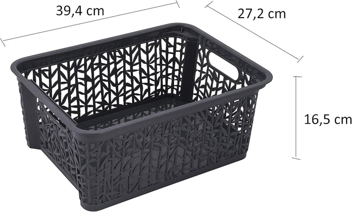 BranQ - Home essential Universeller, multifunktionaler, erstellbarer Aufbewahrungskorb in Bamboo Des