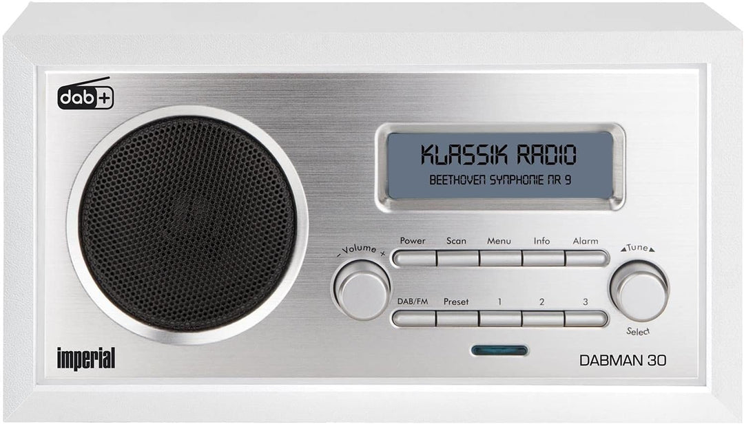 IMPERIAL DABMAN 30 Digitalradio (DAB+ / DAB / UKW, Aux In, inkl. Netzteil) weiss, Mono weiss Mono Si