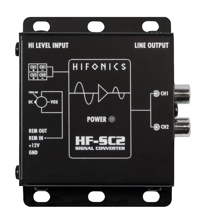 Hifonics HF-SC2-ISO - 2-Kanal "High To Low Level" Konverter mit automatischer Einschaltfunktion und