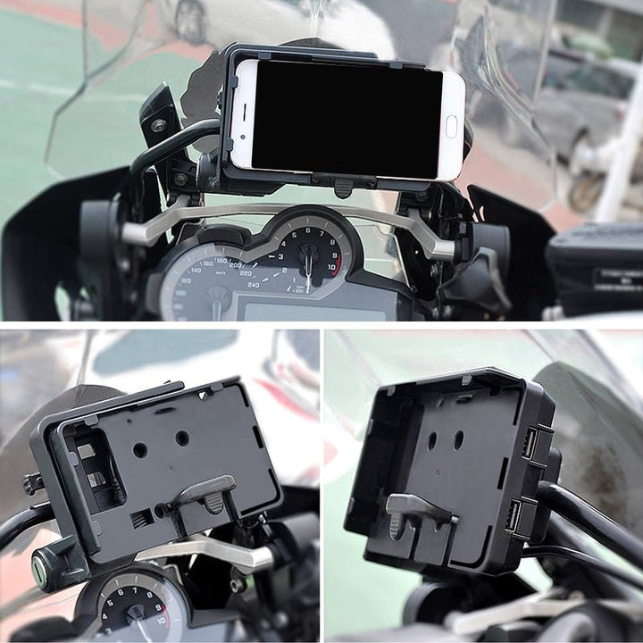 Baceyong USB Navigation Halterung Handy Halterung USB Motorrad Halterung Kompatibel mit BMW R1200GS