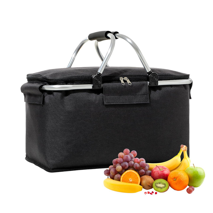 Faltbare Picknickkörbe, 20 L Grosse Kapazität Zusammenklappbare Kühltasche Isoliertasche Einkaufskör