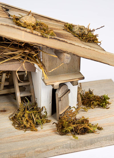 Garten und Holztrends Weihnachtskrippe Krippe Krippenstall Weihnachten Tischkrippen Krippenfiguren (