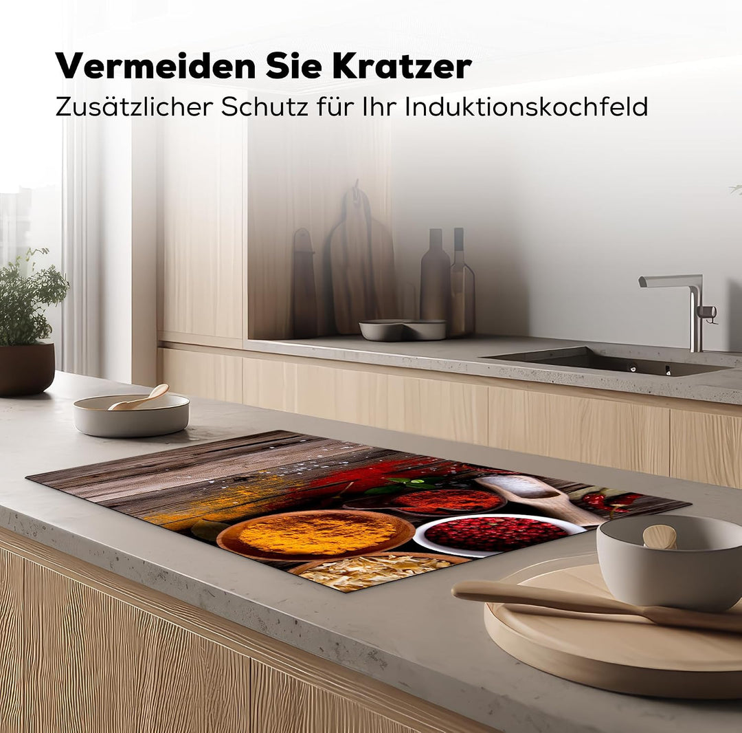 KitchenYeah© Herdabdeckplatte Einteilig Induktionsmatte Küche Abdeckung Ceranfeld Herd Abdeckplatte