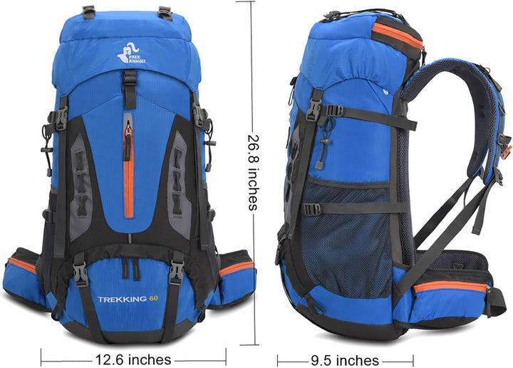 Bseash 60 l wasserdichter leichter Wanderrucksack mit Regenschutz, Outdoor-Sport, Reisen, Tagesrucks