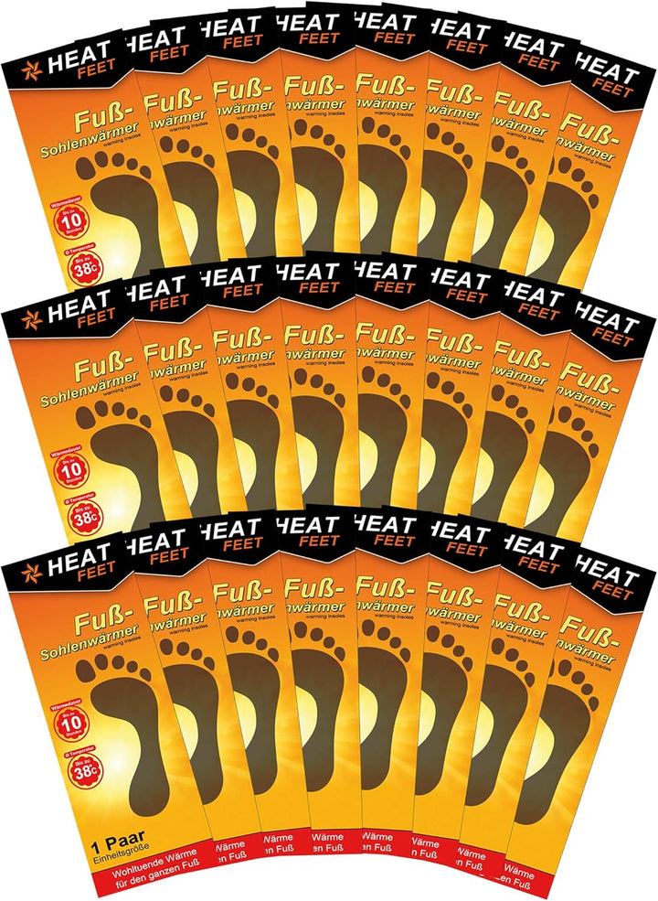 24 Paar HEAT FEET Wärmesohlen, Heizsohlen, Einlage Fusswärmer, wärmende Sohlen, warme Einlegesohlen,