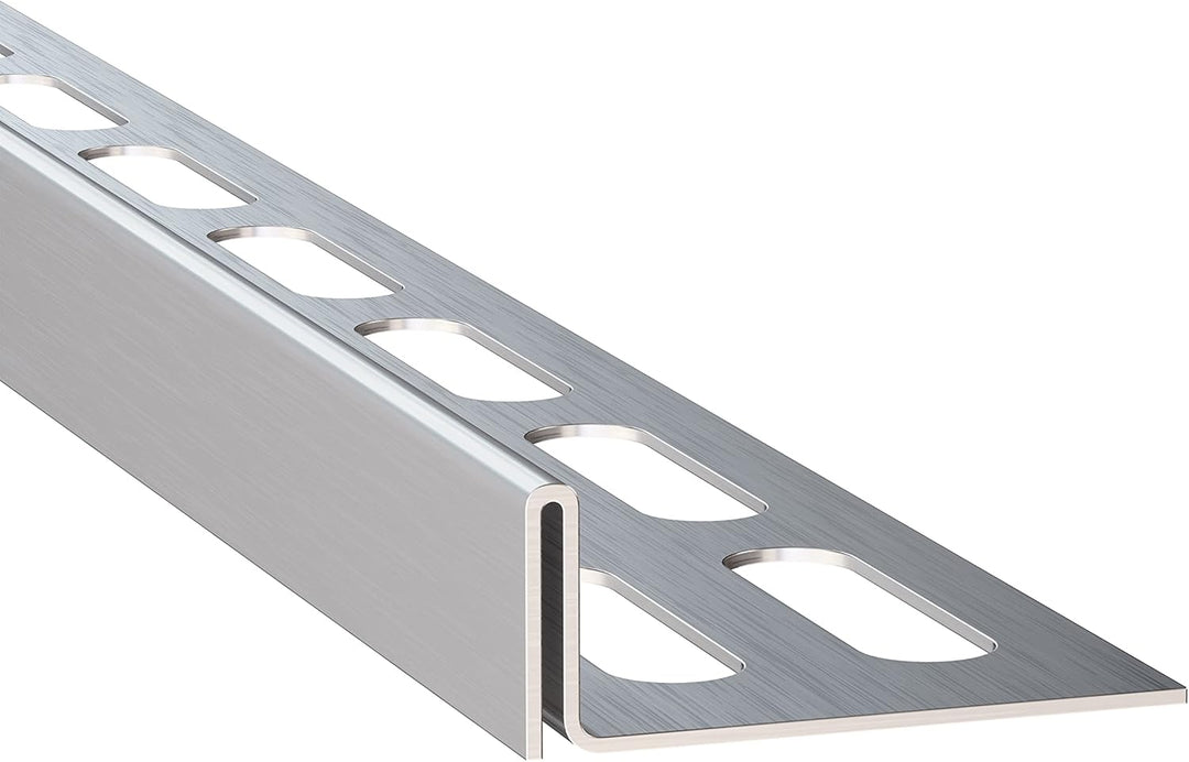 Aquabad Edelstahl Gefälleprofil Clive für begehbare Dusche 120cm, linksversion, Kantenhöhe 14mm 120c