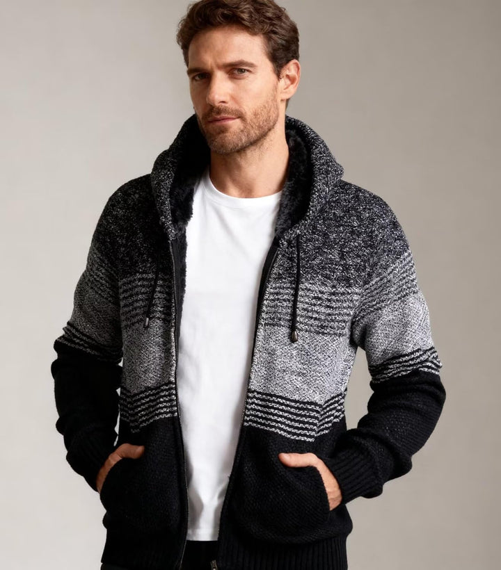 Shuanghao Herren Hoodie mit Kapuze Pullover Pulli Strick-Sweatshirt-Strickjacke-Cardigan, Freizeit-W