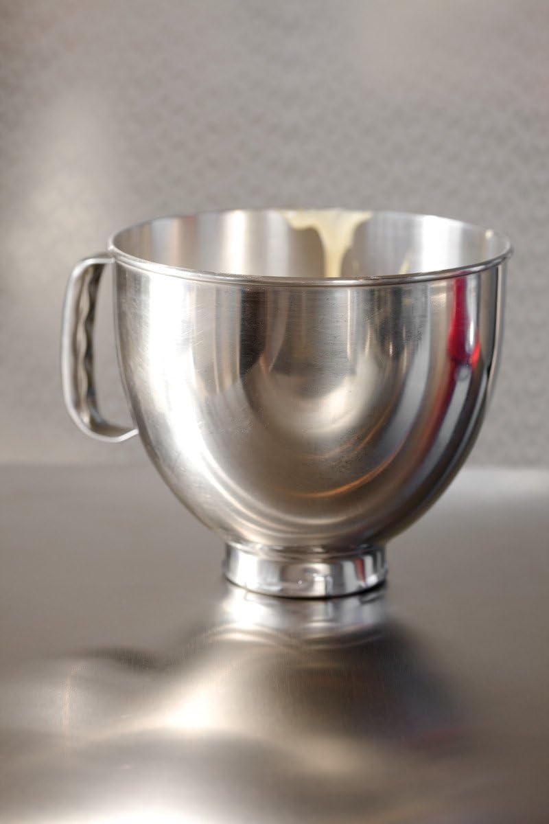 KitchenAid 5KSM95PSECU Küchenmaschine (4,3 L, Spritzschutz, 275 Watt, Flachrührer, Knethaken und Sch