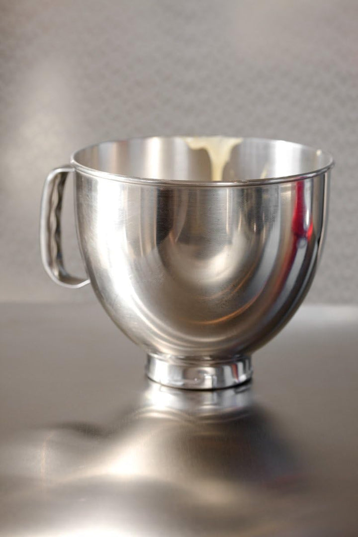 KitchenAid 5KSM95PSECU Küchenmaschine (4,3 L, Spritzschutz, 275 Watt, Flachrührer, Knethaken und Sch