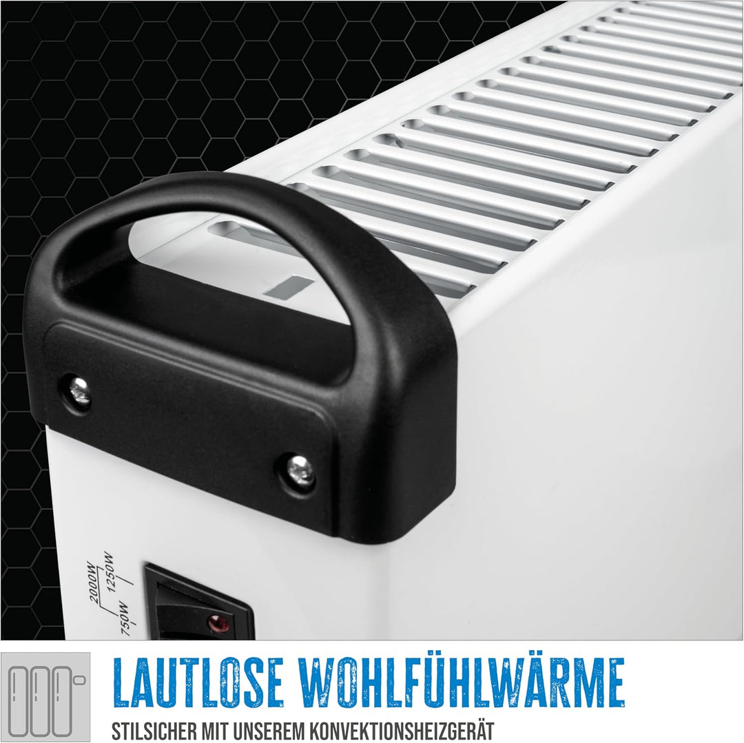 Güde Konvektionsheizgerät GKH 2000 (2 kW Heizleistung, 3 Heizstufen (0,75/1,25/2 kW), stufenloser Th