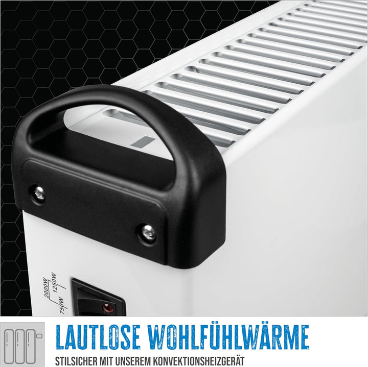 Güde Konvektionsheizgerät GKH 2000 (2 kW Heizleistung, 3 Heizstufen (0,75/1,25/2 kW), stufenloser Th