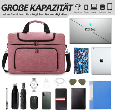 BERTASCHE Laptoptasche Damen 17-17.3 Zoll Notebook tasche für Business Arbeit Uni Aktentasche 17 Zol