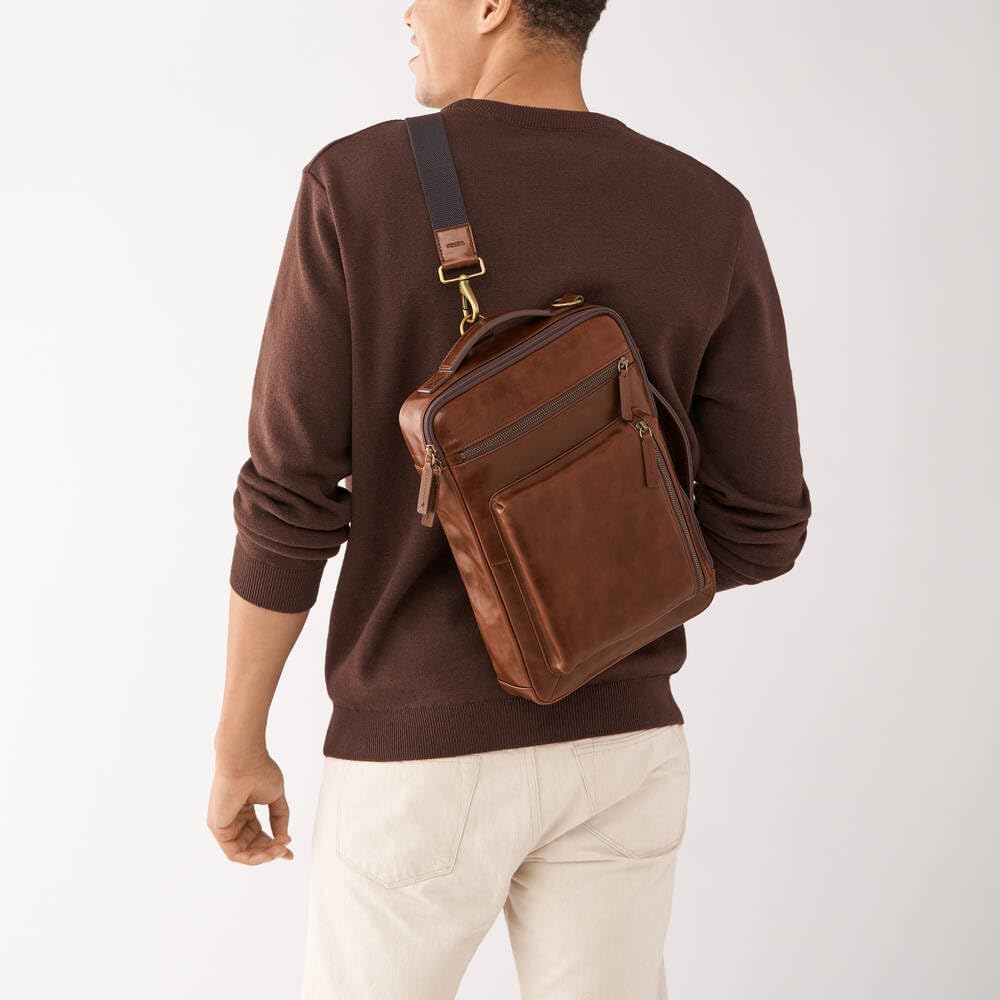 Fossil Tasche für Pendler aus Buckner-Leder für Herren, MBG9598222 – 25,4 cm L x 5,1 cm B x 15,2 cm