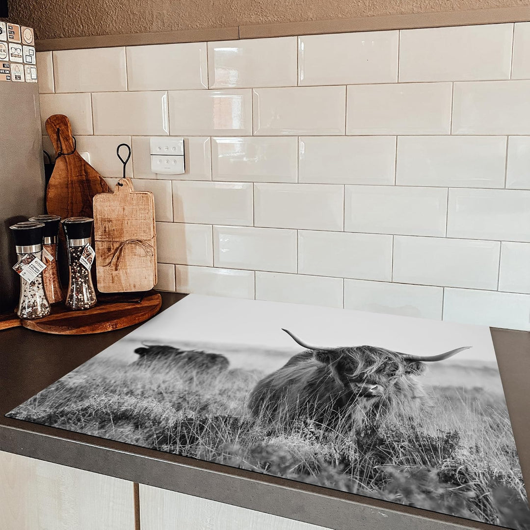 KitchenYeah© Herdabdeckplatte Einteilig Ceranfeld Abdeckplatte Küche Deko | 77x59 cm - Ceranfeldabde