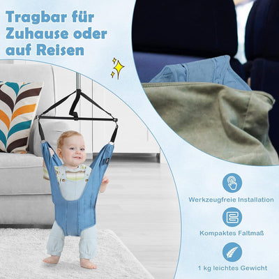 COSTWAY Baby Türhopser längenverstellbar, Tür Schaukel, Türrahmen Jumper inkl. Türklammer, Lauflernh