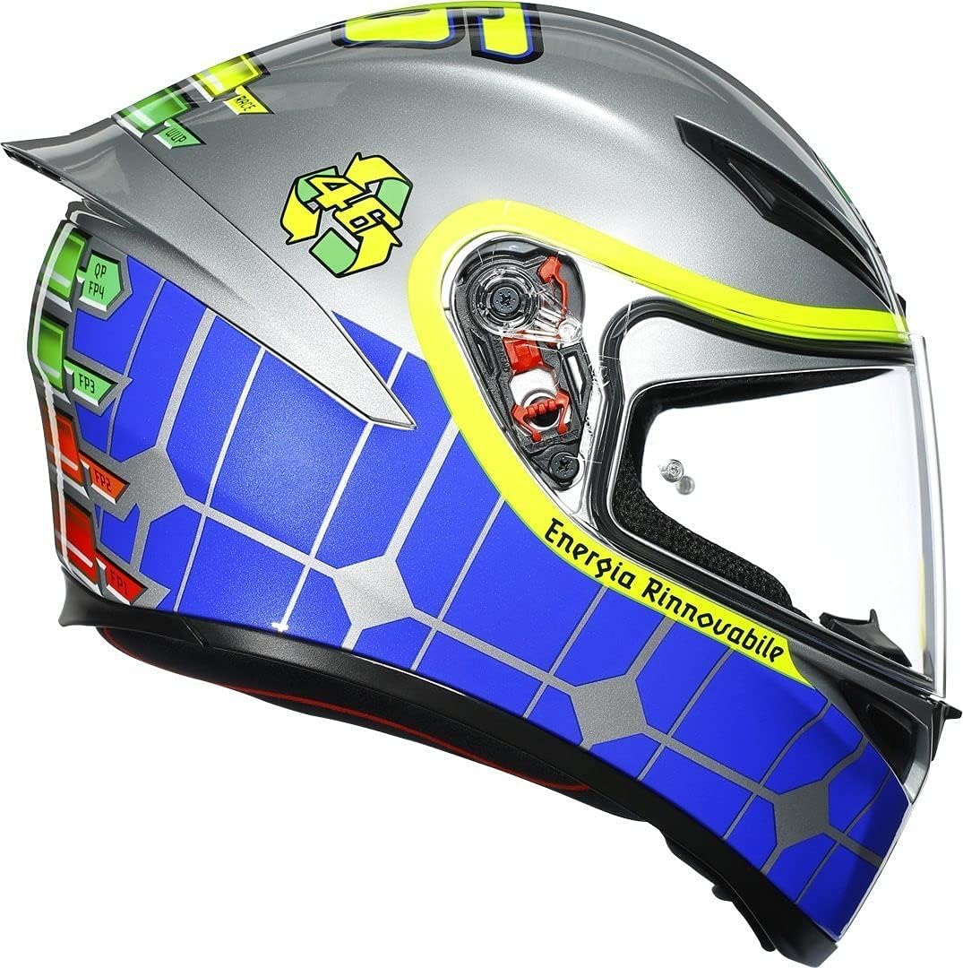 AGV Unisex-Adult K1 E2205 Top Doppel D-Rückhaltesystem S (55/56) Grau, S (55/56) Grau