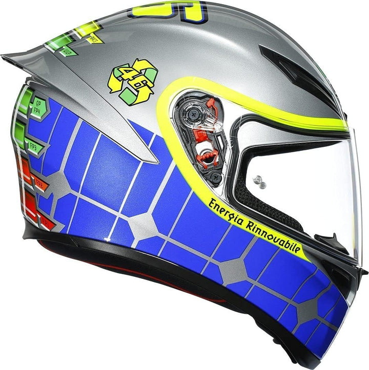 AGV Unisex-Adult K1 E2205 Top Doppel D-Rückhaltesystem S (55/56) Grau, S (55/56) Grau
