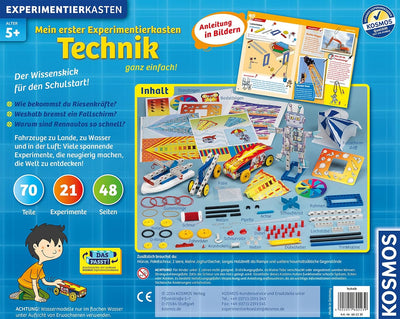 Kosmos 602291 Mein erster Experimentierkasten Technik - ganz einfach, Spielerische Experimente für k
