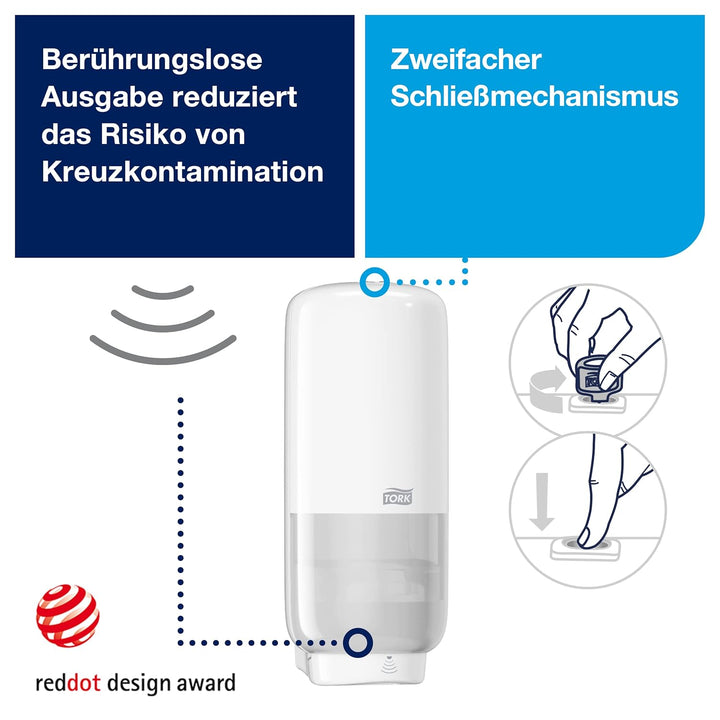 Tork Sensor Seifenspender Wandmontage für Schaumseife und Schaum-Händedesinfektion, Elevation - 5616