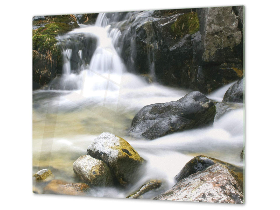 Küchenbrett aus Hartglas und Kochplattenabdeckung SINGLE mit 60 x 52 cm und DOUBLE - zwei Bretter mi