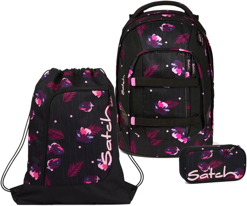 satch Pack Schulrucksack Set 3tlg. mit Schlamperbox und Sportbeutel Mystic Nights, Mystic Nights