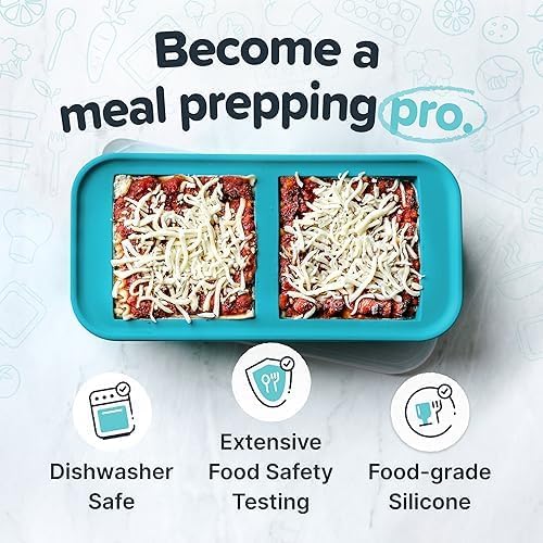 Souper Cubes 2-Cup Extra-Large Silicone Freezer Tray with lid- 2 Pack - Makes 4 Perfect 2 Cup portio