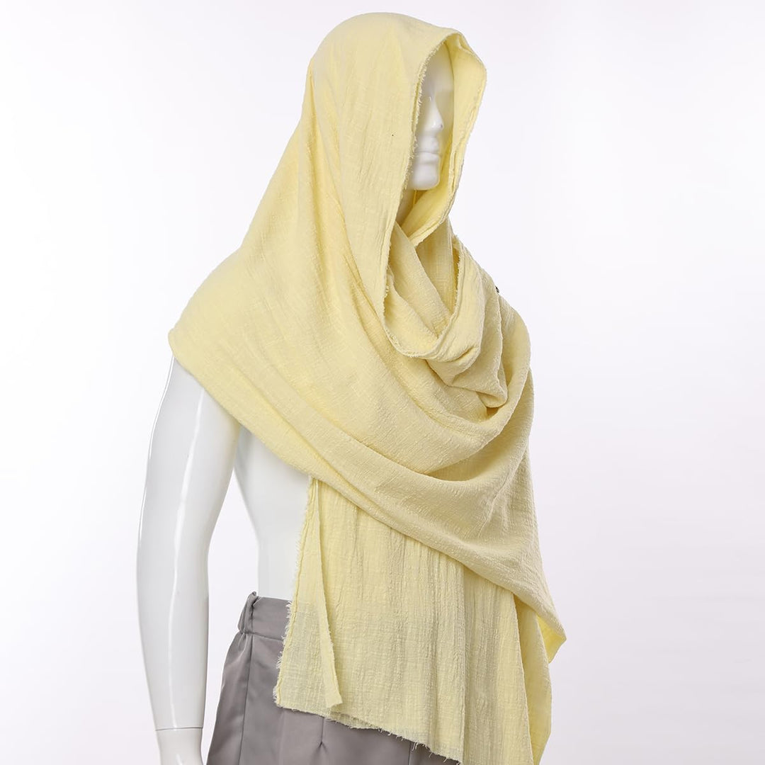 GRACEART Mittelalter Halstuch Tuch Kopftuch Renaissance Pirat Leintuch 230X130 cm Hellgelb, Hellgelb