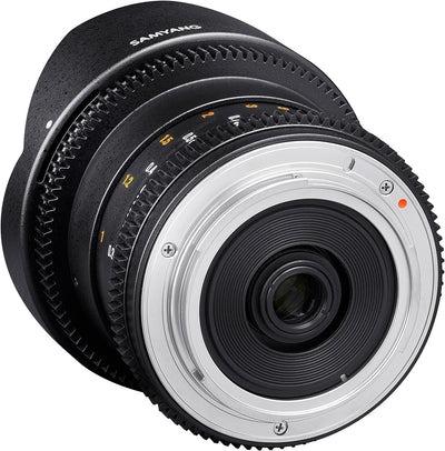 SAMYANG 13008T3.8N 8 mm T3.8 VDSLR UMC Fish-Eye CS II Objektiv für Anschluss Nikon schwarz, Nikon