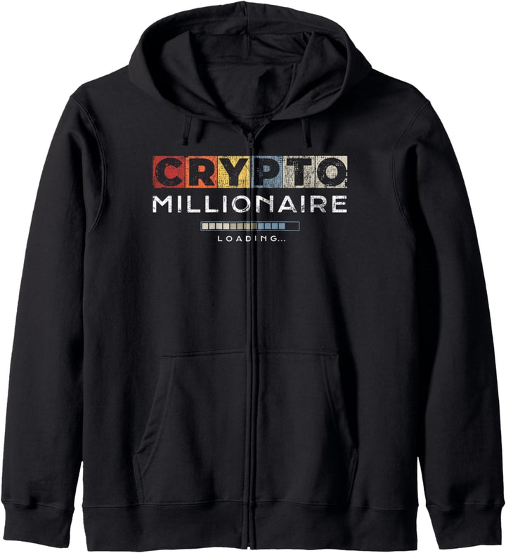 Crypto Millionaire Shirt | Funny Vintage Bitcoin & Dogecoin Kapuzenjacke