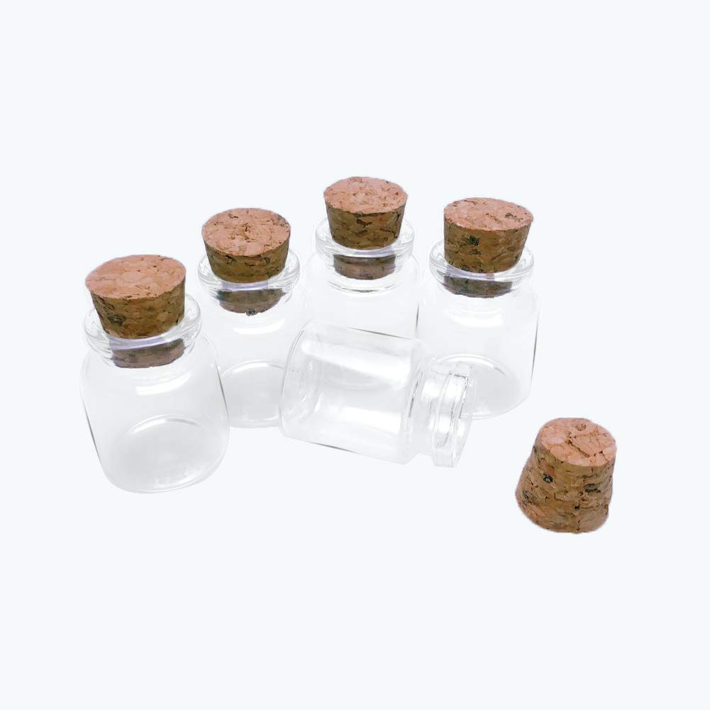 Jarvials Mini süsse Leere Glasflasche mit Korkenstopper，Das Volumen der Glasflaschen beträgt 20ml. (